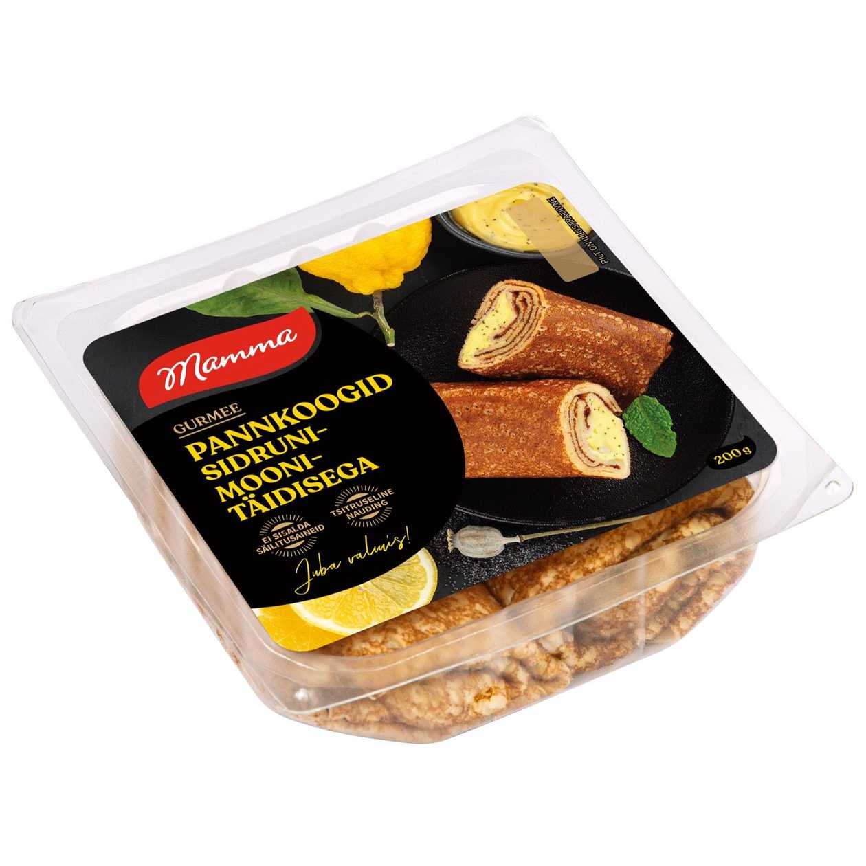 Mamma, Lemon Poppy Seed Filled Pancakes, 200g (expires soon)