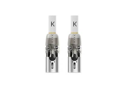 Kiwi 2 Replacement Pods + Cotton Drip Tips Clear White Pack of 2