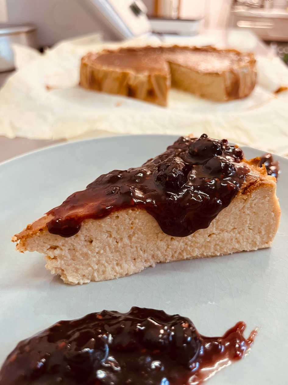 Vegan and Gluten-Free Basque Cheesecake (Slice)