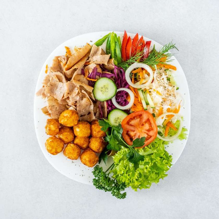 Döner Plate with Croquettes