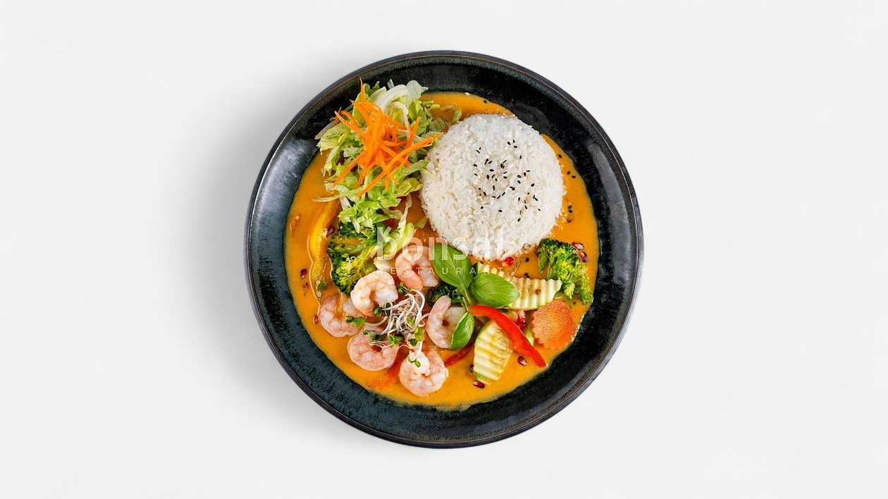 Wok CURRY wang krevety