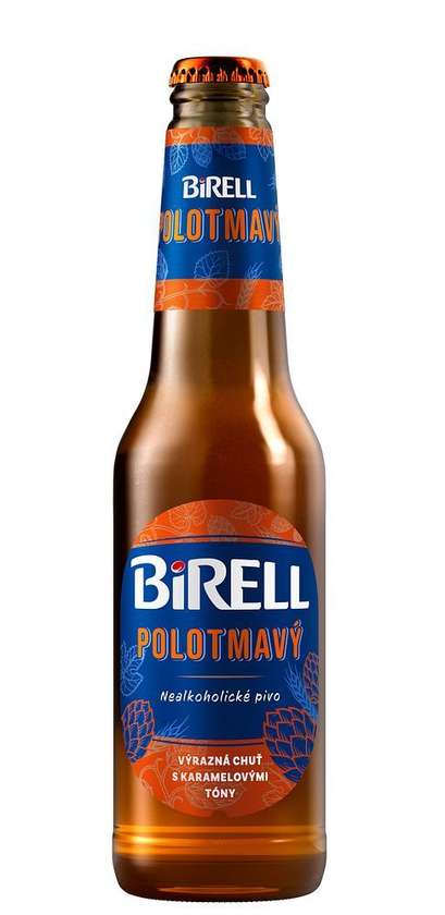 Birell polotmavý nealko, 0,33 l