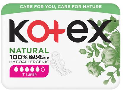 KOTEX Natural Super Pads 7pcs