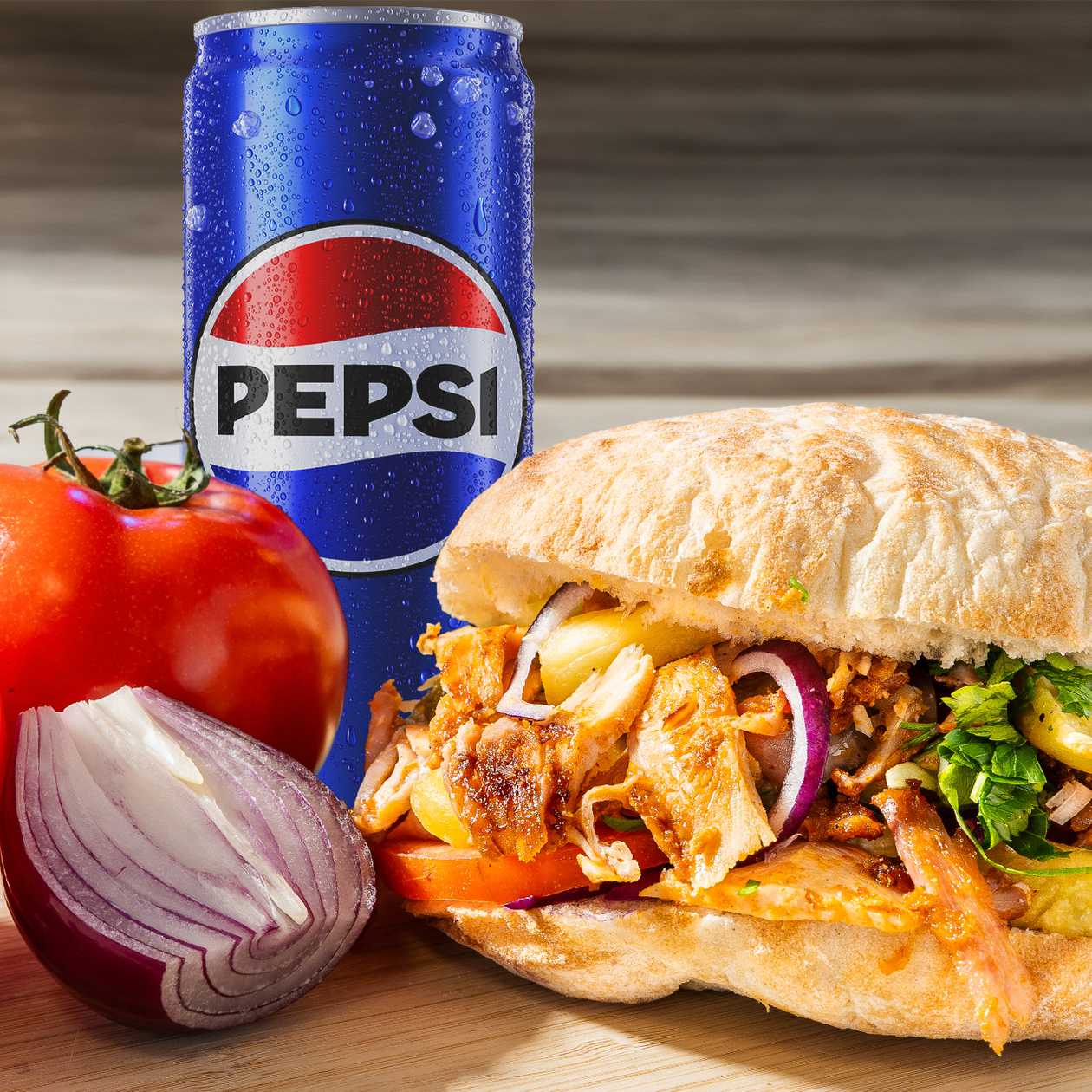 Meniu Pita Pui cu Pepsi/Apa
