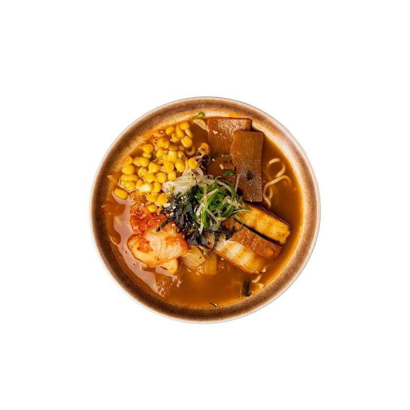 Kimchi ramen with tofu