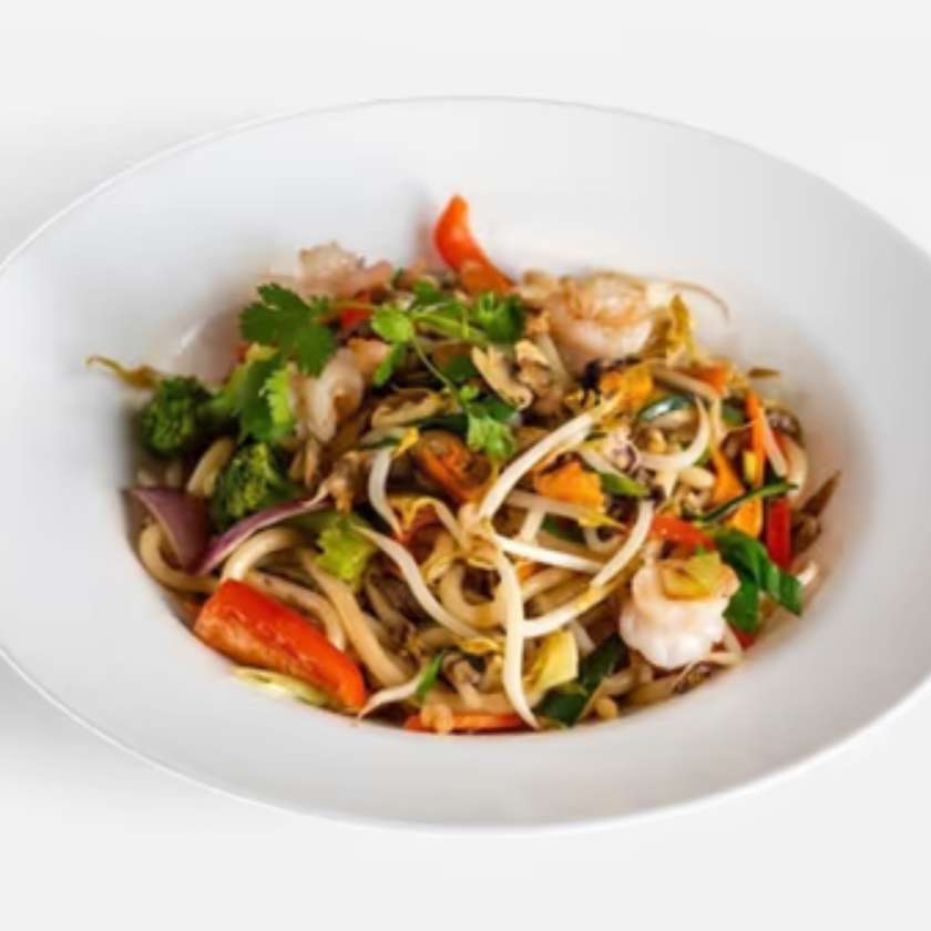 22C. Udon Noodles with Shrimp