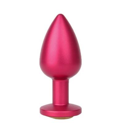 Red Jeweled Aluminum Anal Plug
