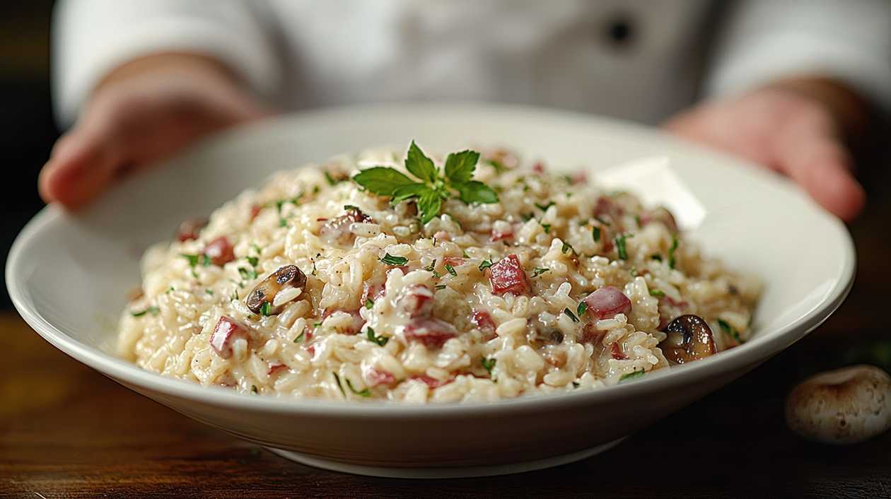 Risotto with prosciutto