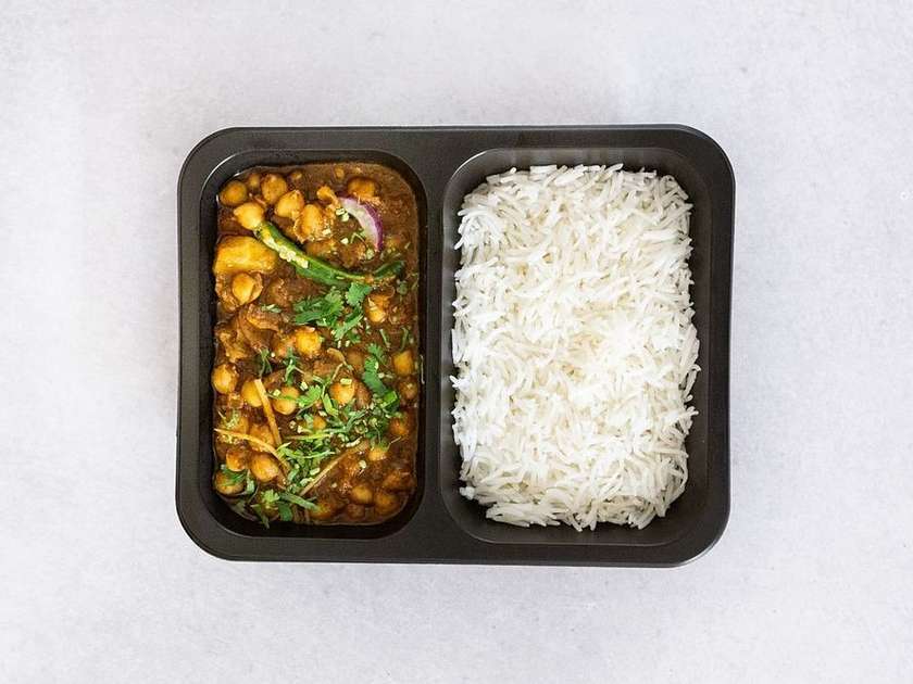 Chana with basmati rice
