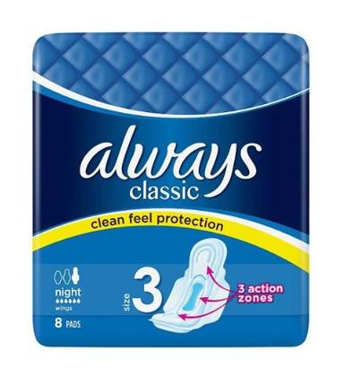 Always Classic Night 3 Pads 8 pcs