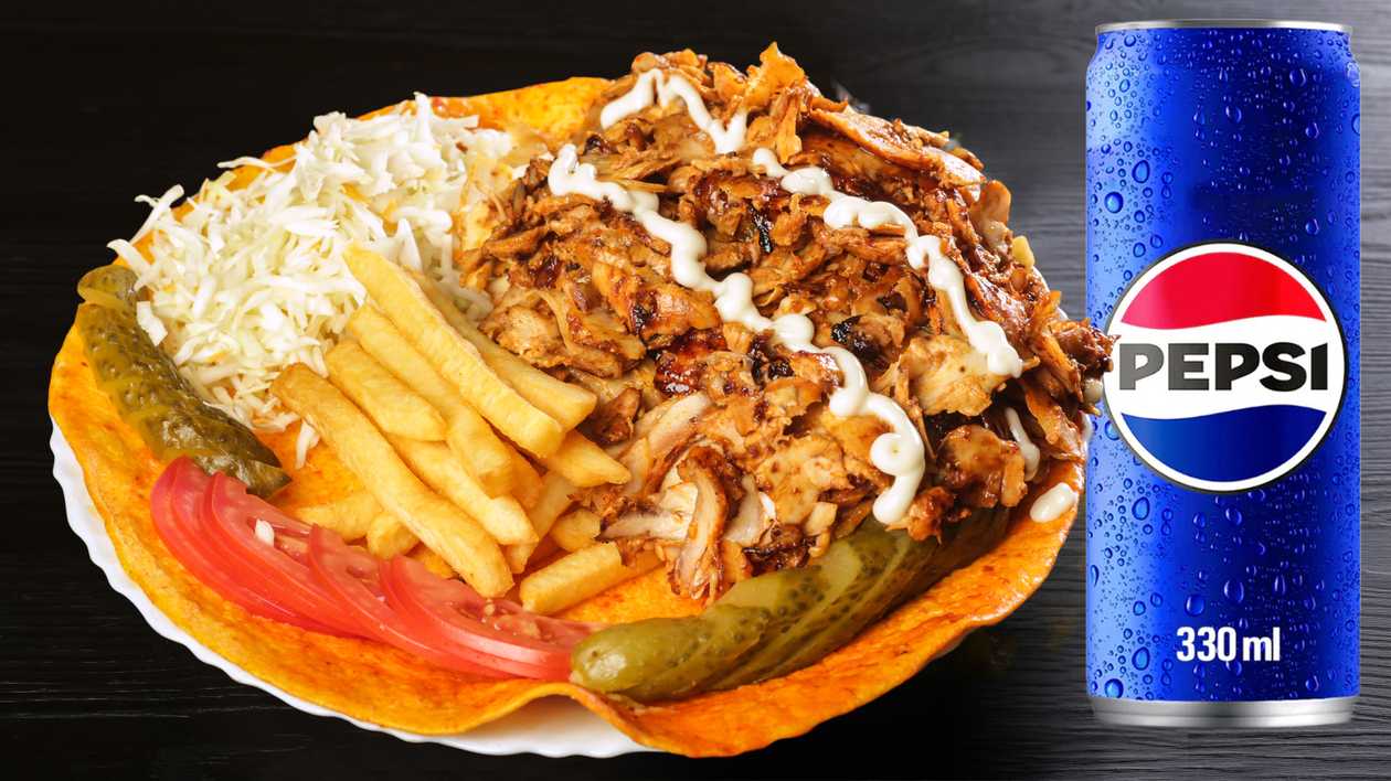 Chicken Shawarma Plate + Pepsi 330 ml