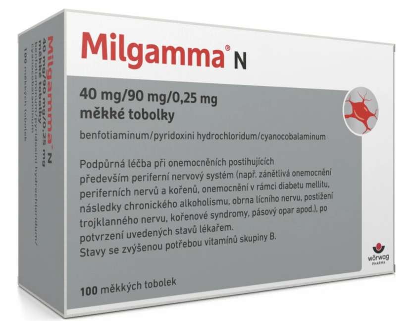 MILGAMMA N 40MG/90MG/0.25MG 100 soft capsules