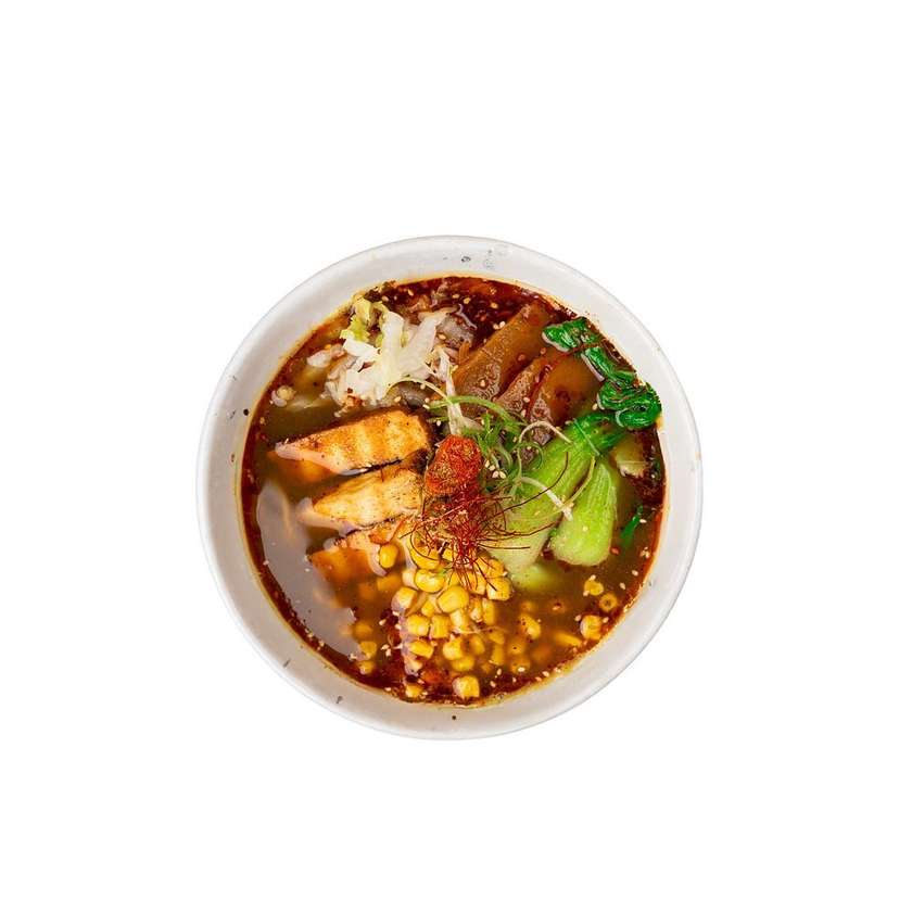 Spicy Vegan Tan Tan with tofu