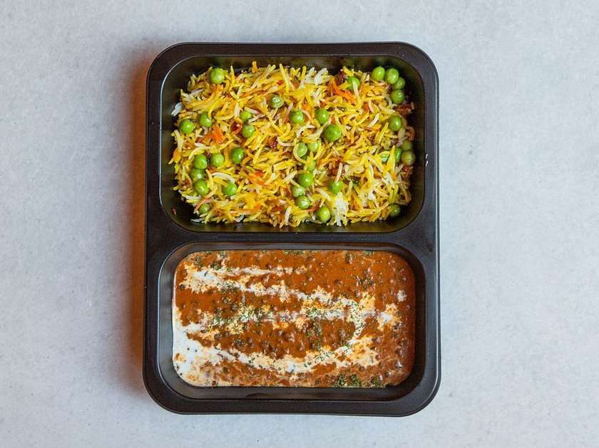 Dal Makhani with peas pulao
