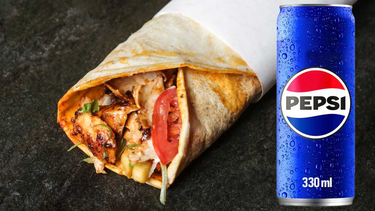 Chicken Shawarma in Pita Bread + Pepsi 330 ml