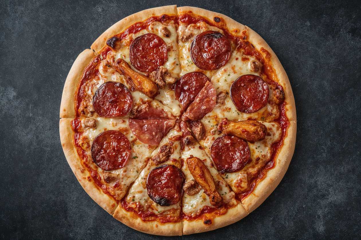 Double salami cheddar