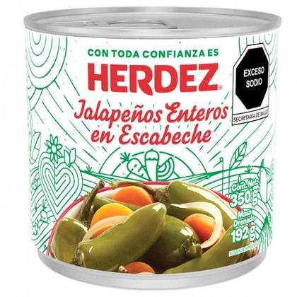 Chiles Jalapeños Enteros 350g Herdez