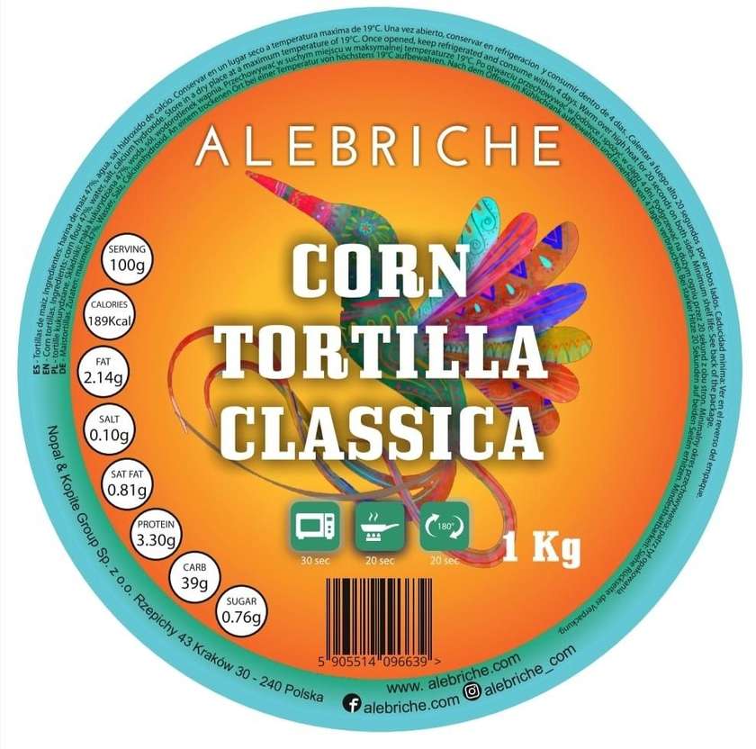 Corn Tortilla Classica WHITE ALEBRICHE 1kg
