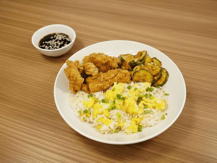 Crispy K-Chicken with Ginger Rice