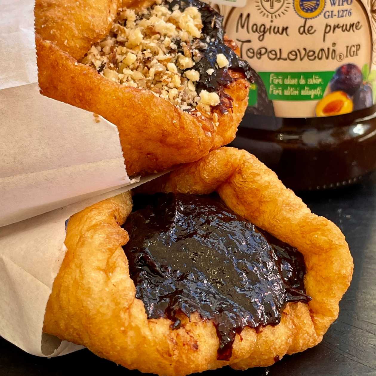 Scovergă cu magiun de prune fără zahăr adăugat (produs de post)