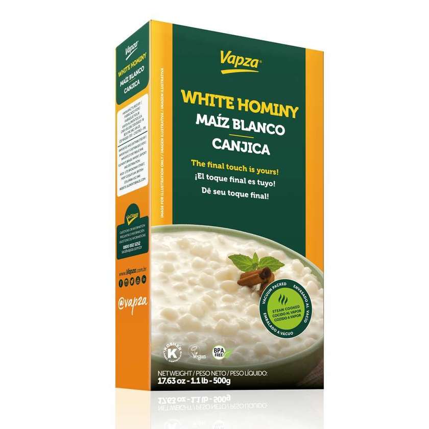 Canjica cozida 500g Vapza