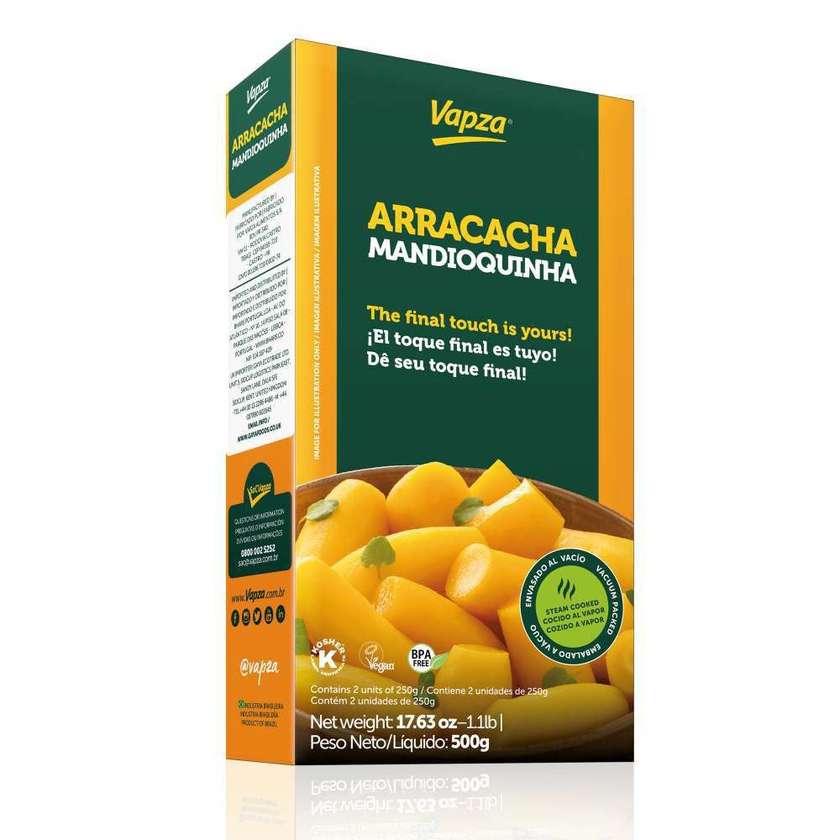 Mandioquinha cozida 500g Vapza
