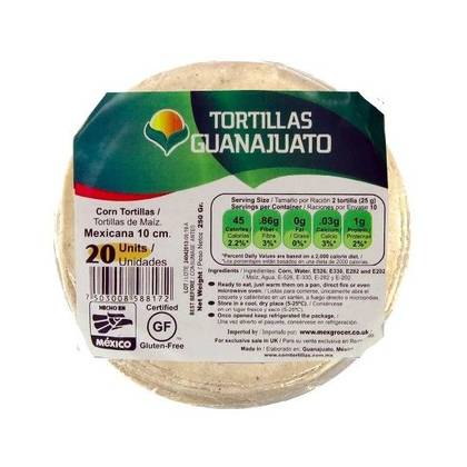 Tortilla Maiz 250g 10cm White Corn Guanajuato