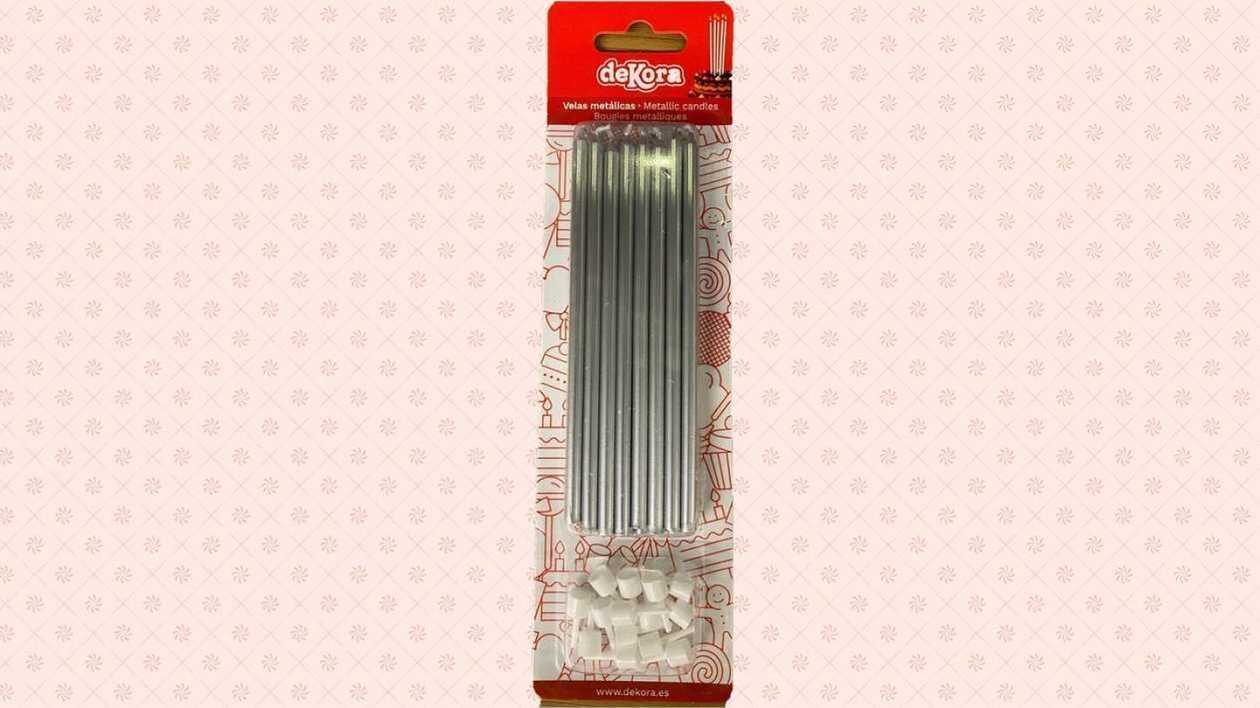 Candles Long Silver