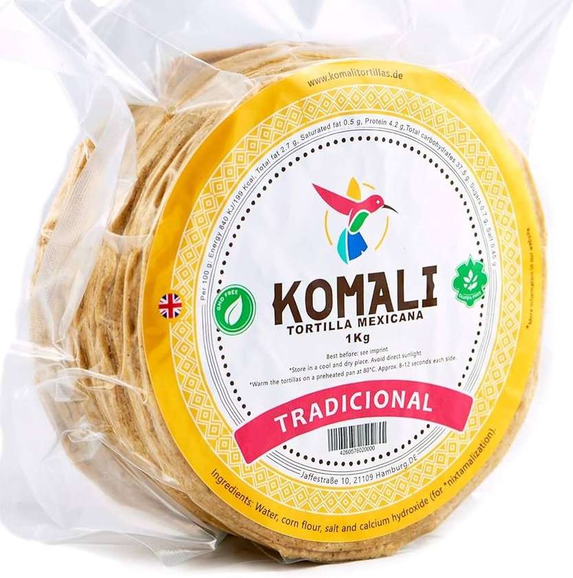 Tortilla Maiz Original 1kg 15cm Komali
