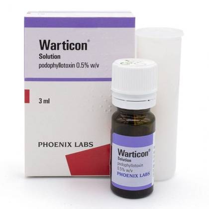 Warticon (Podophyllotoxin) 0.5% Solution 3ml