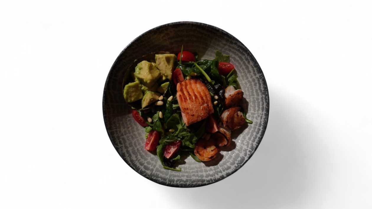 Salmon and Shrimp Salad