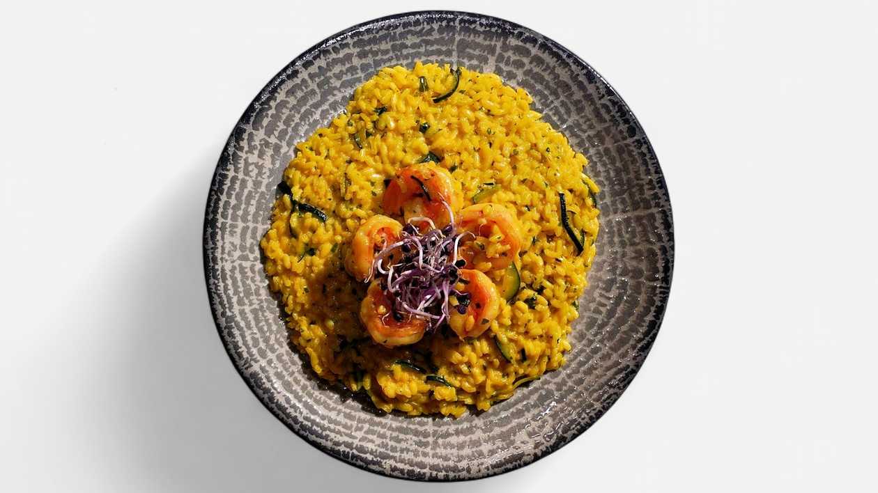 Saffron Risotto with Shrimp