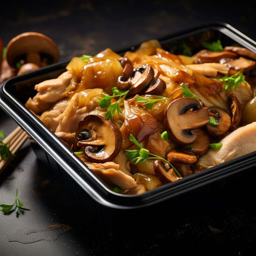 Kuřecí s bambusem a houbami