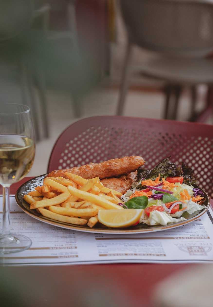 Deep Fried Breaded Fish Fillet and Fries