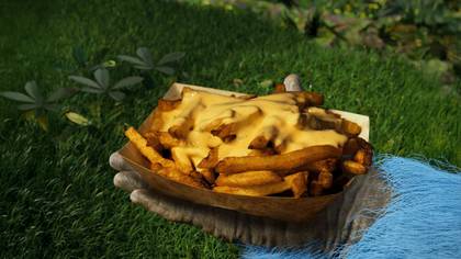 Homemade Fries with cheddar