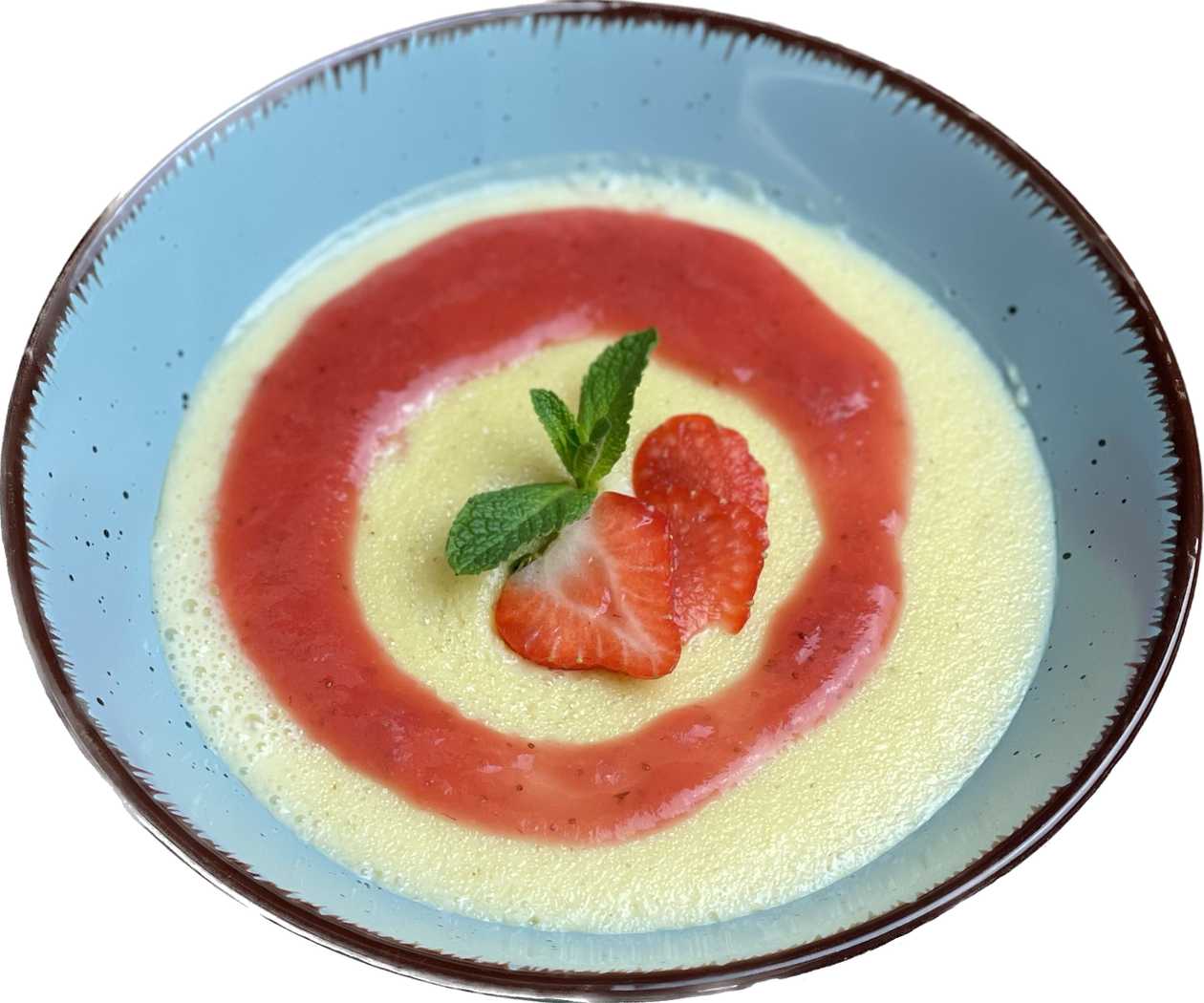 Semolina Porridge with Raspberry Dip