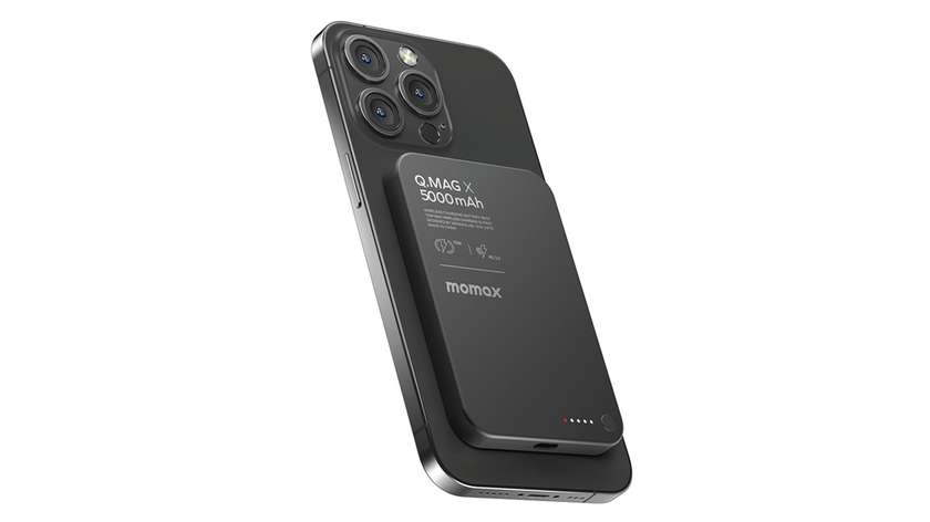 MOMAX Q.Mag X Magnetic Wireless Power Bank 5000mAh - BLACK