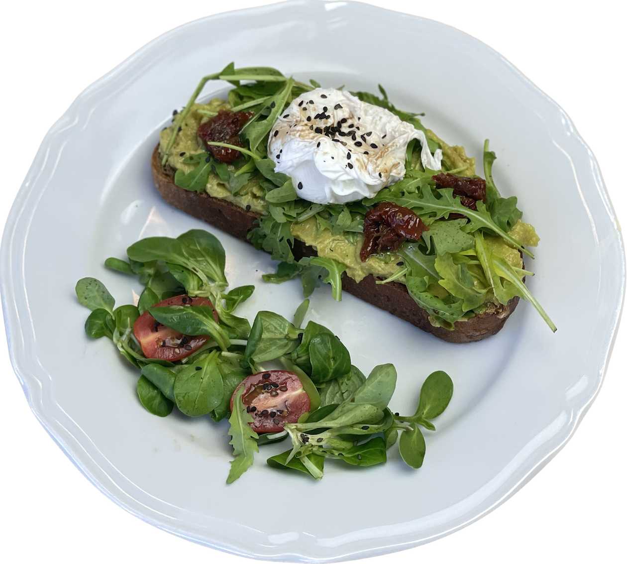 Bread with Avocado and Poached Egg