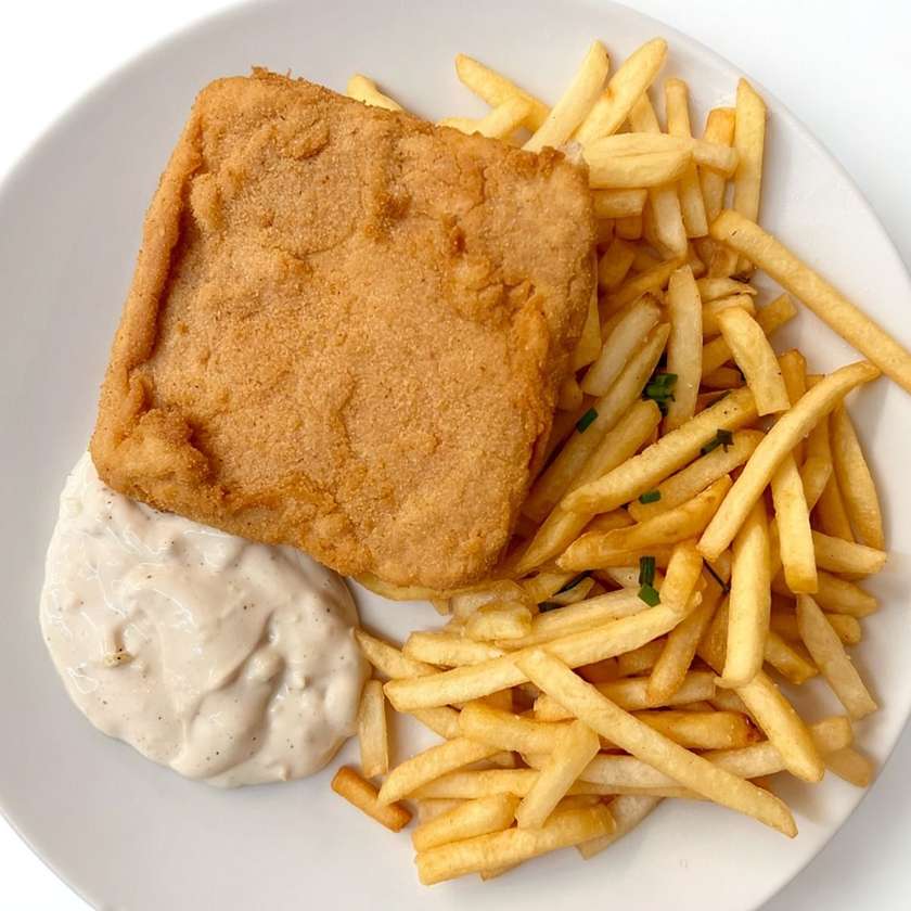 Hotovka 3: 120g Domácí hamburger, krokety, kečup