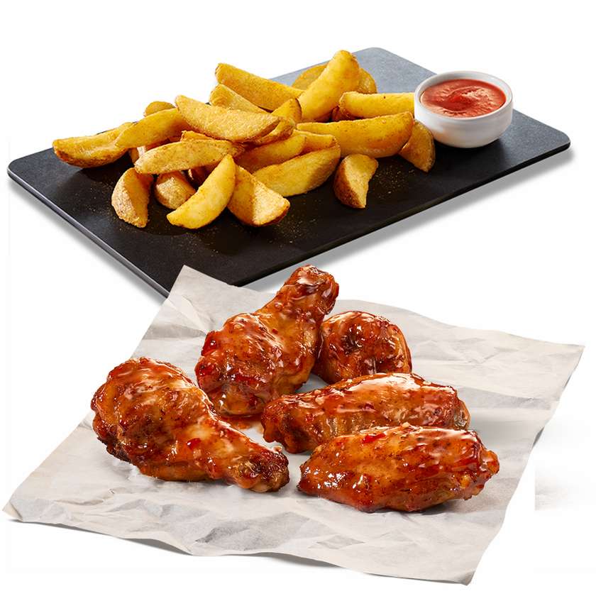 Sweet Chili Wingstreet Combo 5 pc & Wedges