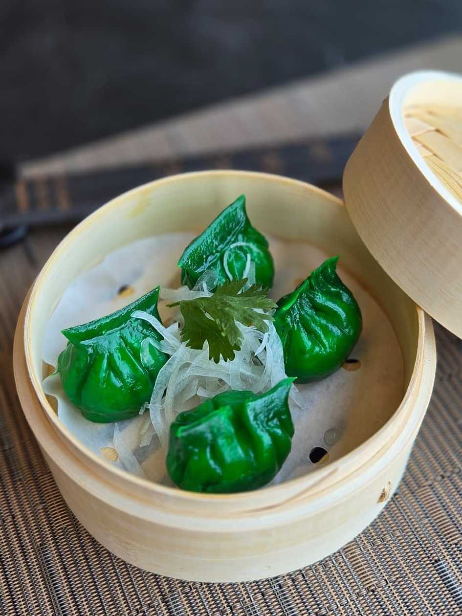 Green pearl prawn dumplings (4 pcs)