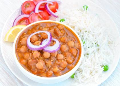 Chana masala with free Rice