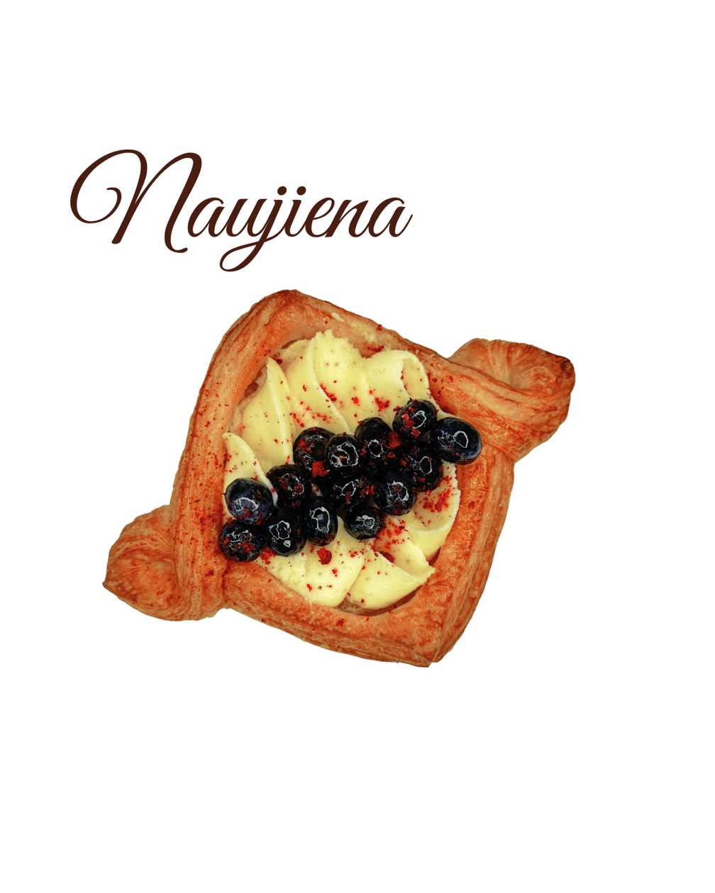 Gyvenimo gausa su vanilės kremu ir uogomis