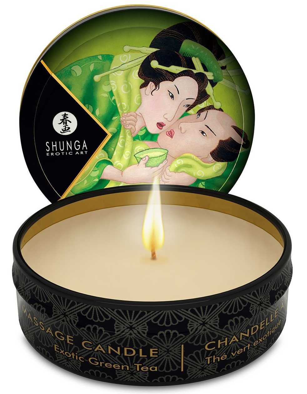 Shunga Massage Candle 30 ml (green tea)