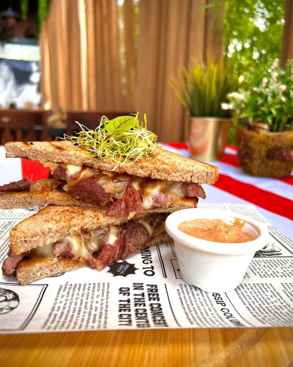 Philly cheese steak sandwich