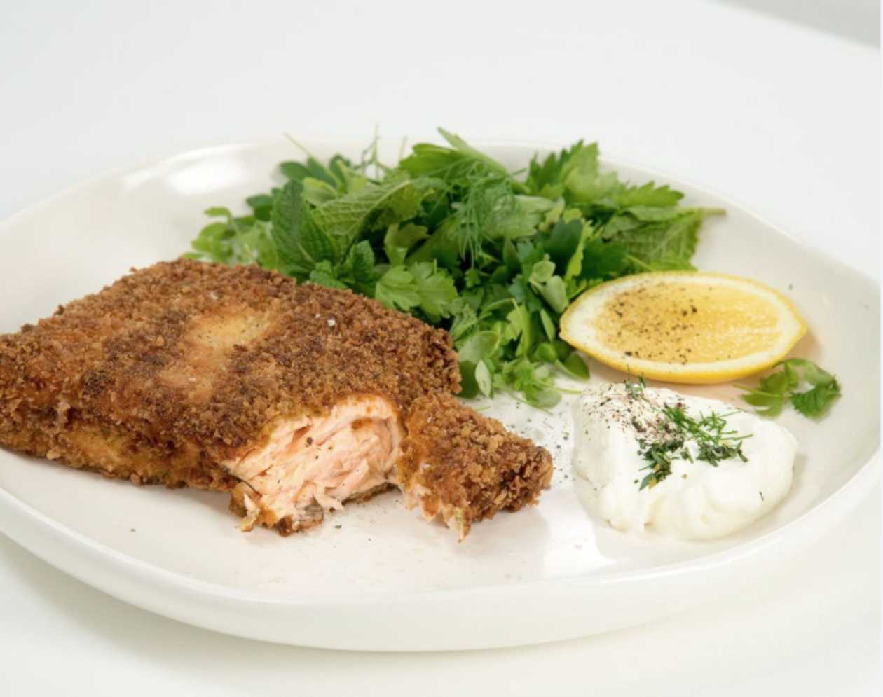 Crunchy Salmon Schnitzel