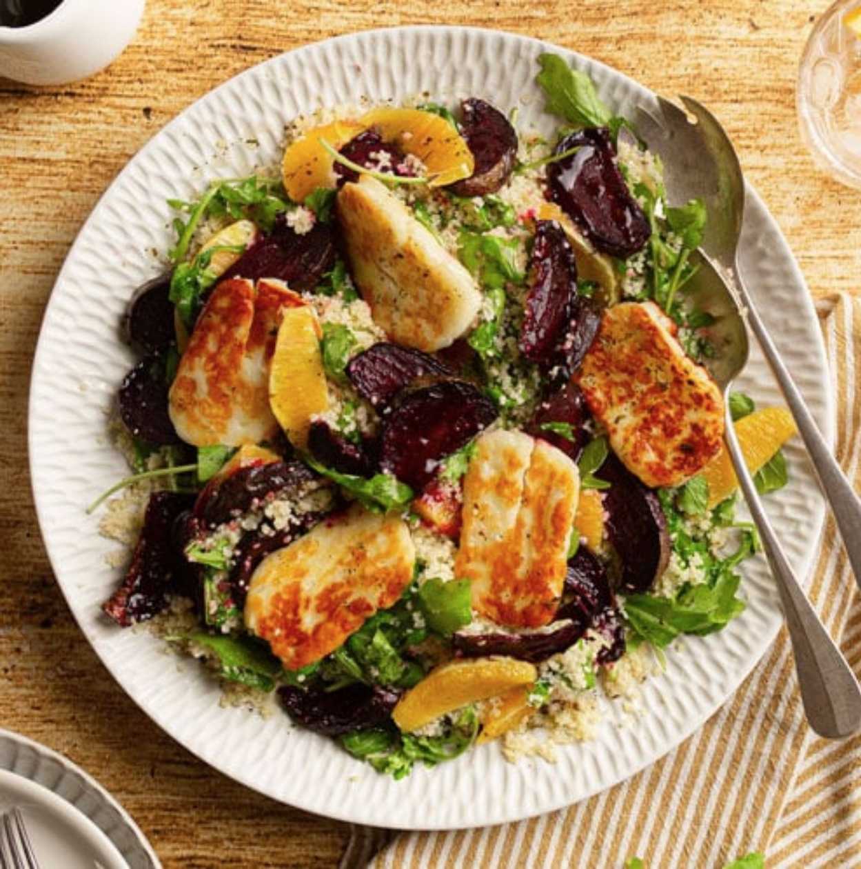 Roasted Beetroot & Halloumi Salad