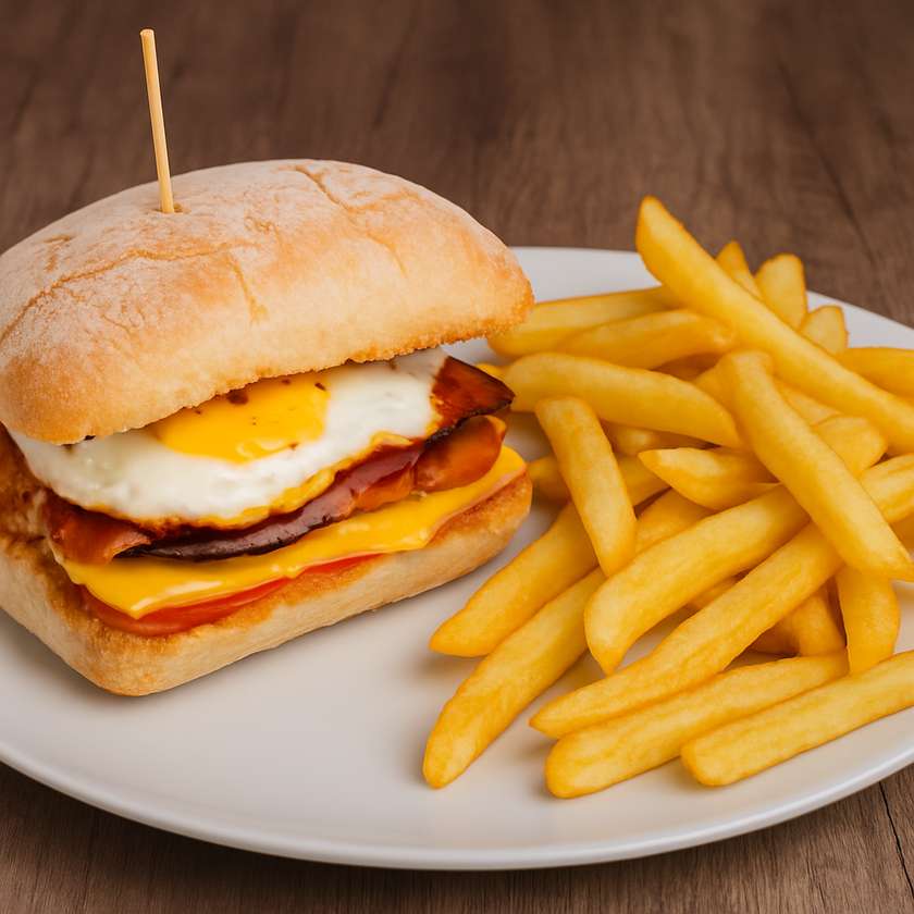 Bacon Egg Cheese Ftiras