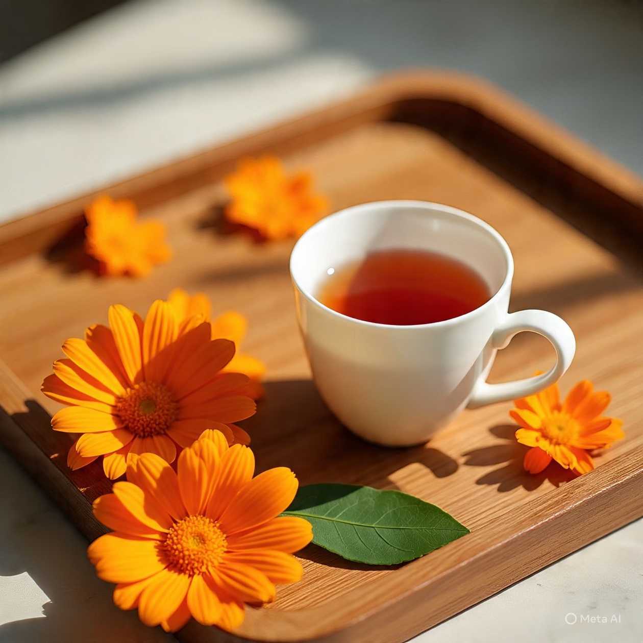 Flavoured Tea (Tea Bag, Raspberry, Blueberry & Edible Flowers And Mint Leaves