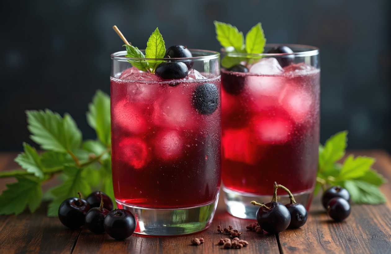 Home made juice with berries( blackcurrant ) 500ml